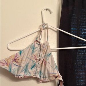 Floral Halter Bikini Top